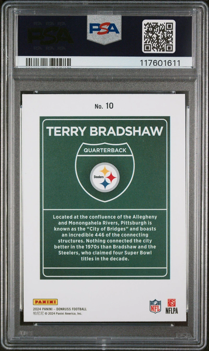 2024 Panini Donruss Downtown! 10 Terry Bradshaw PSA