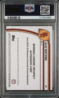 2024 Bowman Chrome University 37 Juju Watkins Autograph-green Shimmer PSA 10