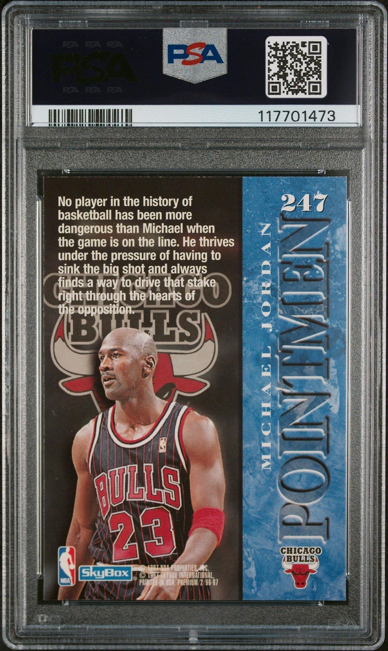 1996 Skybox Premium 247 Michael Jordan PSA 9