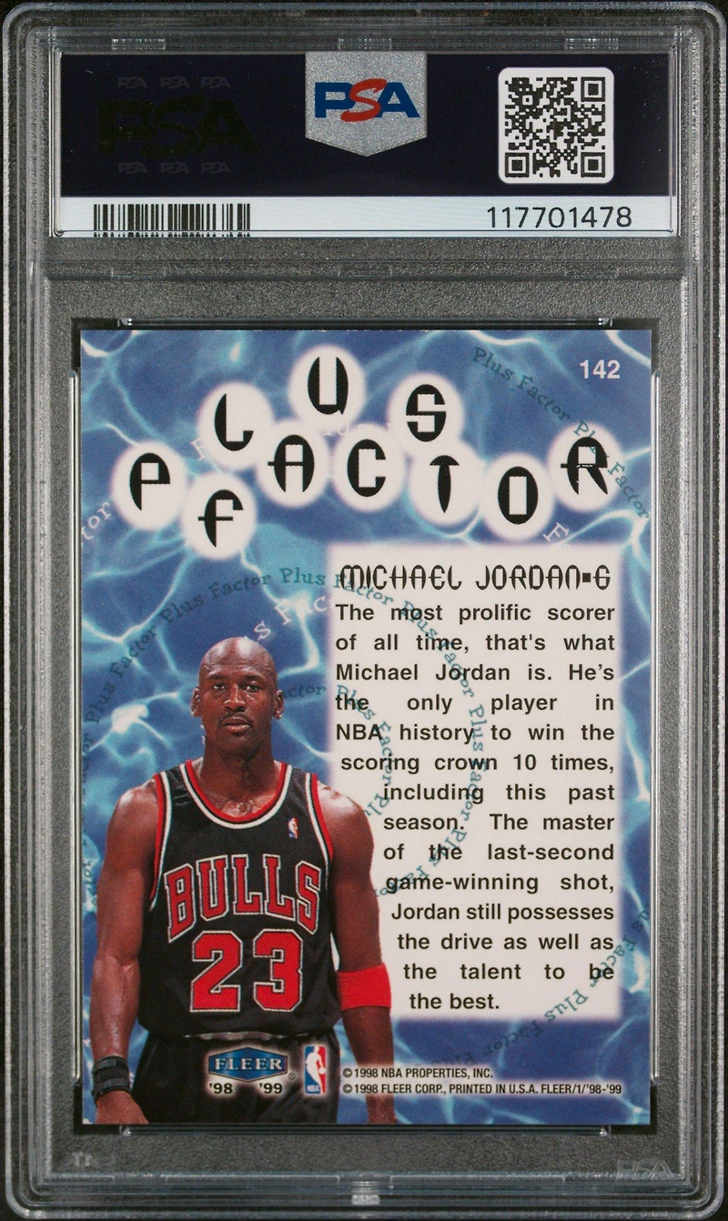 1998 Fleer Tradition 142 Michael Jordan PSA