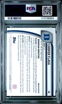 2024 Bowman Chrome University 16 Cooper Flagg X-fractor PSA 10