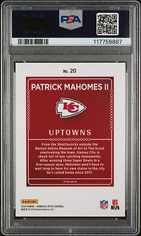 2024 Panini Donruss Optic Uptowns 20 Patrick Mahomes Ii PSA 10