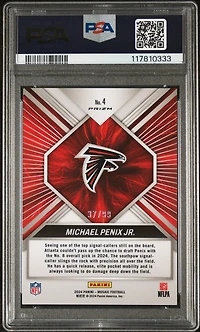2024 Panini Mosaic Overdrive 4 Michael Penix Jr. Blue PSA 9