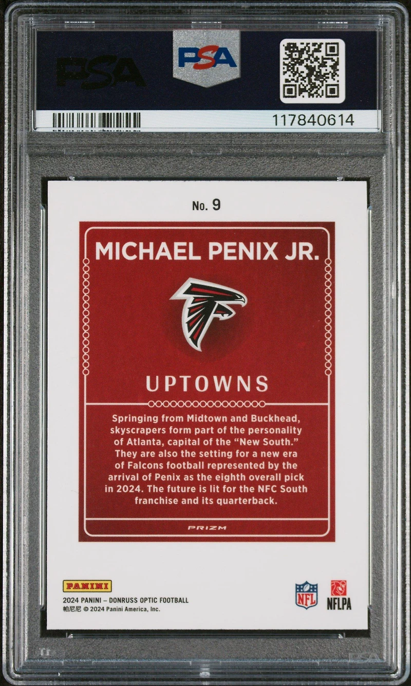 2024 Panini Donruss Optic Uptowns 9 Michael Penix Jr. PSA 10