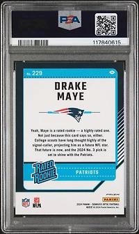 2024 Panini Donruss Optic 229 Drake Maye Pink PSA 9