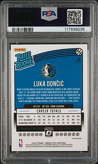 2018 Panini Donruss Optic 177 Luka Doncic Shock PSA