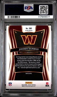 2024 Panini Select 380 Jayden Daniels Silver Prizm PSA 10
