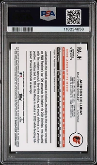 2024 Topps Chrome Rookie Autographs Rajh Jackson Holliday Blue Raywave PSA 10