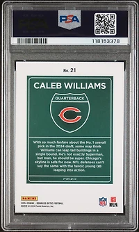 2024 Panini Donruss Optic Downtown! 21 Caleb Williams PSA 9