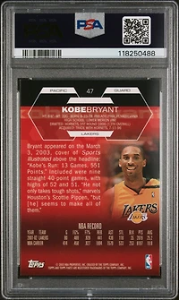 2002 Finest 47 Kobe Bryant PSA 9