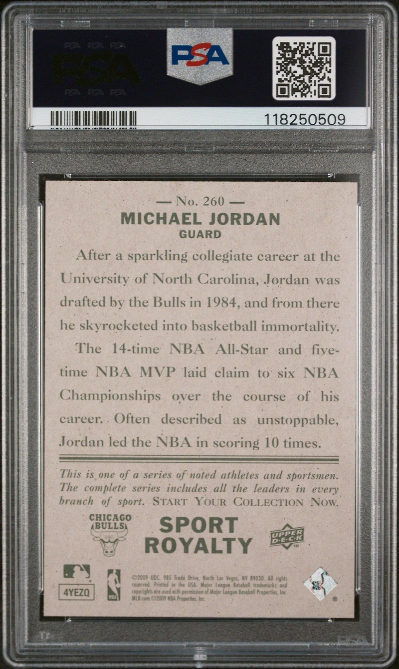 2009 Upper Deck Goudey 260 Michael Jordan PSA 9