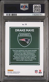 2024 Panini Donruss Downtown! 13 Drake Maye PSA 8