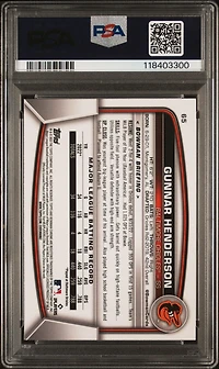 2023 Bowman Mega Box Chrome 65 Gunnar Henderson PSA 10