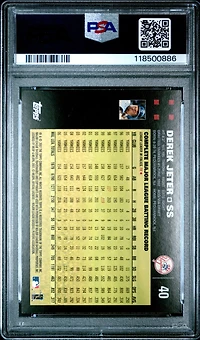 2007 Topps 40 Derek Jeter Bush/mantle PSA 8