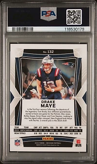2024 Panini Obsidian 132 Drake Maye PSA 10