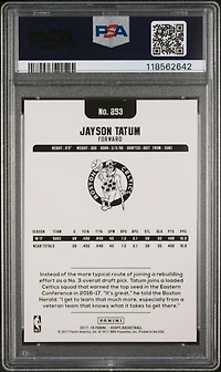 2017 Panini Hoops 253 Jayson Tatum PSA