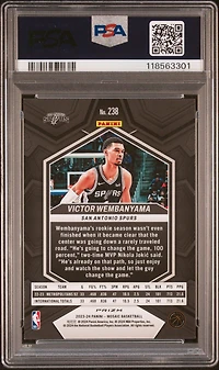 2023 Panini Mosaic 238 Victor Wembanyama Reactive Blue PSA 10