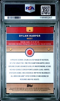 2024 Topps Chrome Mcdonald's All American 88 Dylan Harper Mcflurry Refractor PSA 10