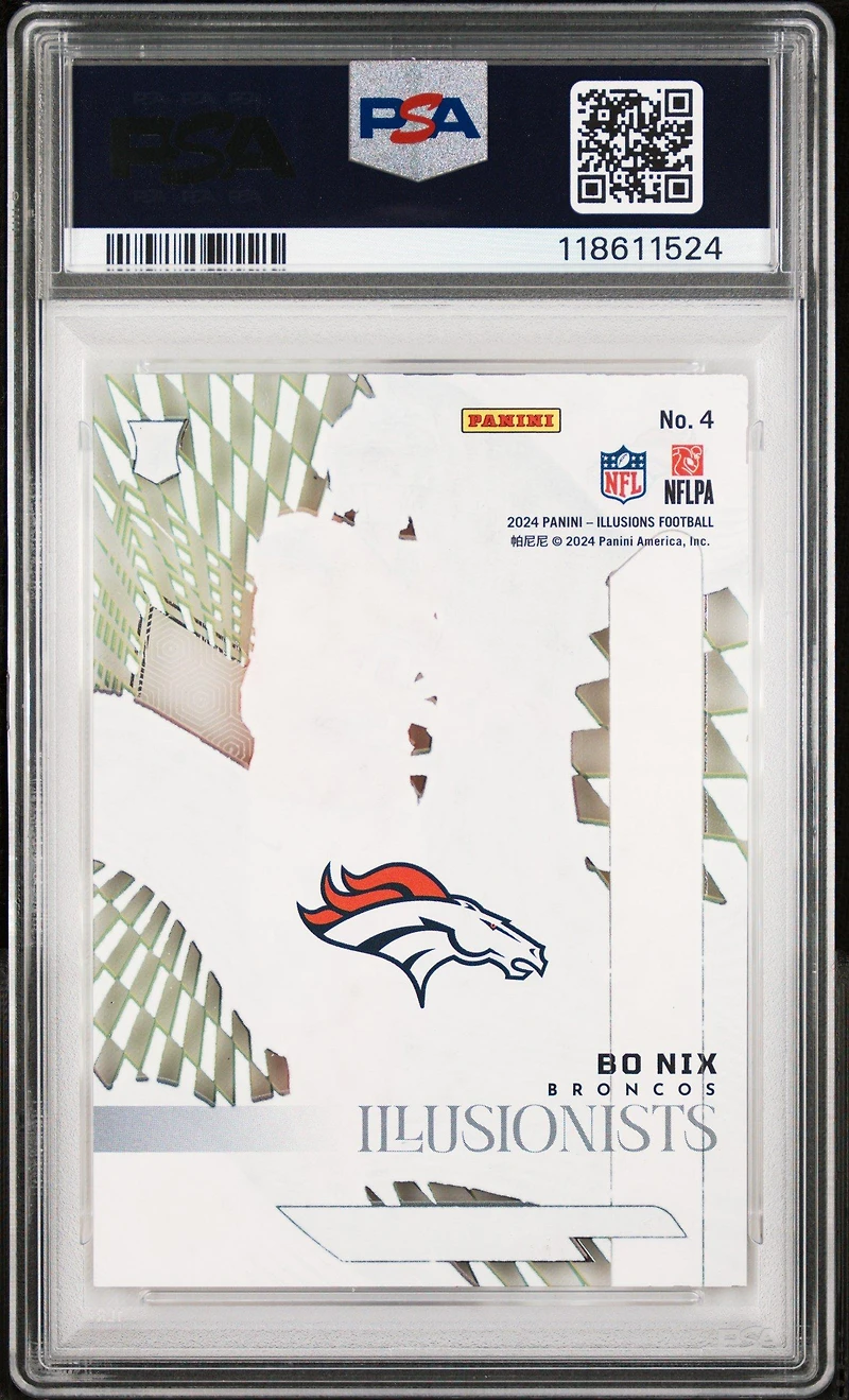 2024 Panini Illusions Illusionists 4 Bo Nix PSA 10