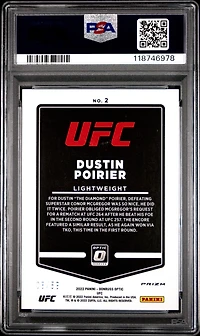 2022 Panini Donruss Optic Ufc 2 Dustin Poirier Purple Velocity PSA 10