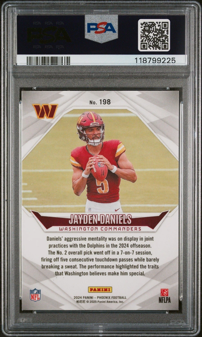 2024 Panini Phoenix 198 Jayden Daniels PSA 10