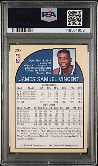 1990 Hoops 223 Sam Vincent Shows Michael Jordan PSA
