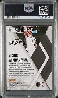 2023 Panini Phoenix Instant Phenom 13 Victor Wembanyama Silver PSA 9