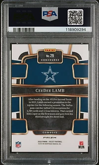 2023 Panini Select 29 Ceedee Lamb Dragon Scale Prizm PSA 10