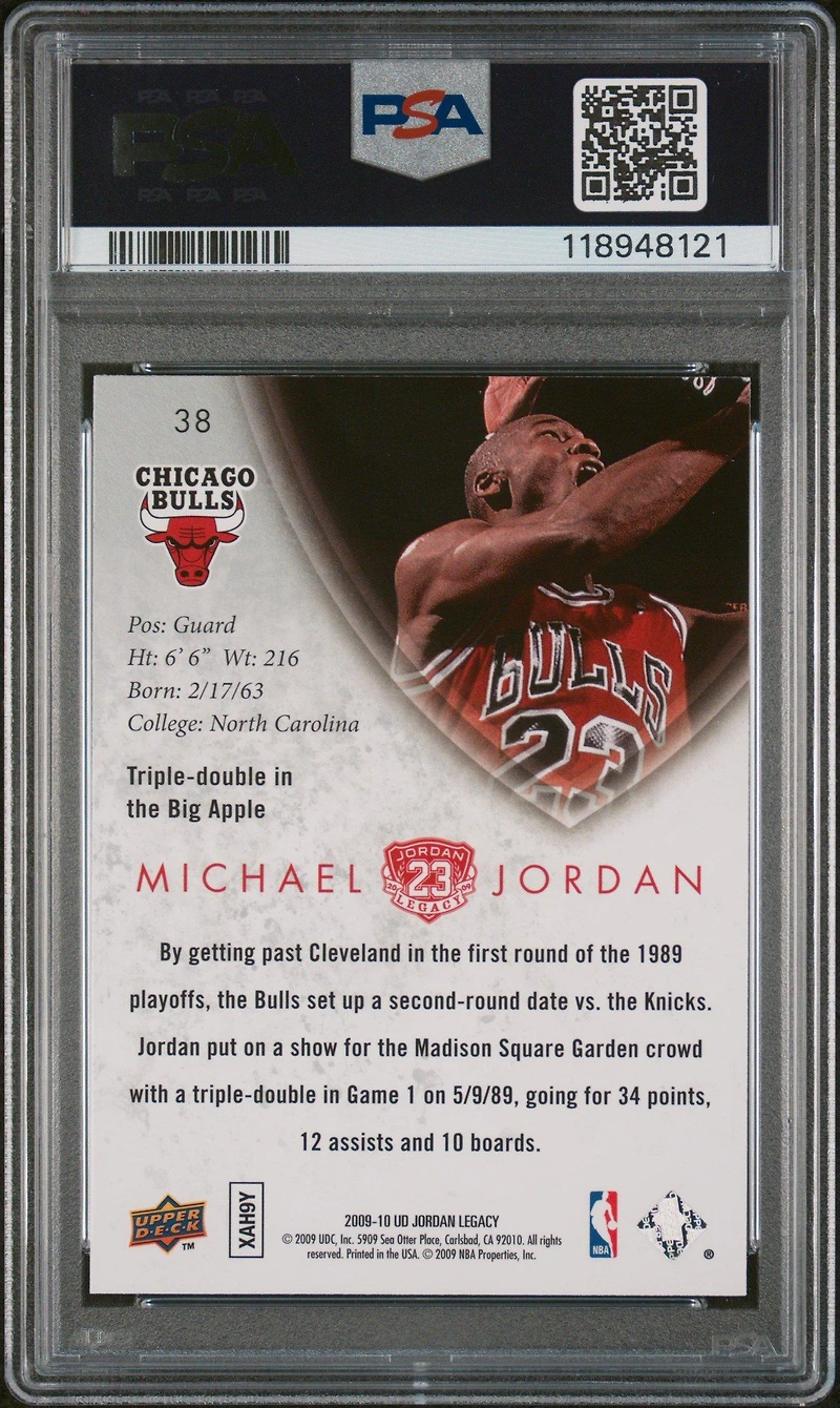 2009 Upper Deck Jordan Legacy Gold Michael Jordan PSA