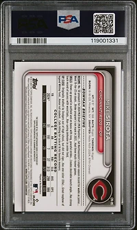 2024 Bowman Draft Chrome Prospect Autographs Cpams Mike Sirota Blue Refractor PSA 9