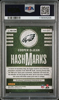 2024 Panini Donruss Optic Hash Marks Hmcdn Cooper Dejean PSA 9