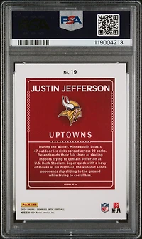 2024 Panini Donruss Optic Uptowns 19 Justin Jefferson PSA 9