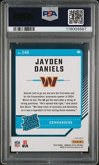 2024 Panini Donruss Optic 248 Jayden Daniels Green Velocity PSA