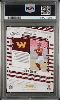 2024 Panini Absolute 102 Jayden Daniels Blue Diamonds PSA 9