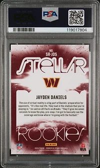 2024 Panini Rookies & Stars Stellar Rookies Srjds Jayden Daniels Red Plaid PSA 9