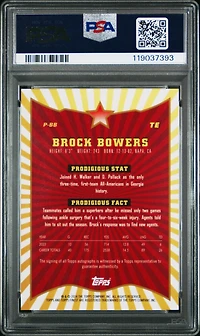2024 Topps Finest Prodigies Autographs Pbb Brock Bowers PSA 10