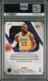 2023 Panini Phoenix 211 Lebron James Blue Ice PSA 10
