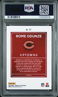 2024 Panini Donruss Optic Uptowns 11 Rome Odunze PSA 10