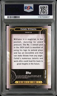 2024 Topps Cosmic Chrome Planetary Pursuit Cw Caleb Williams Sun PSA 10