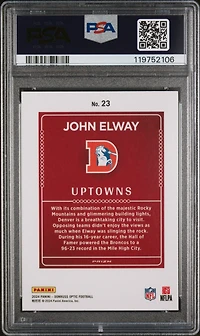 2024 Panini Donruss Optic Uptowns 23 John Elway PSA 9