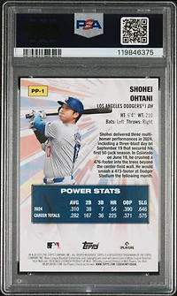 2025 Topps Mega Celebration Box Power Players Pp1 Shohei Ohtani PSA 10