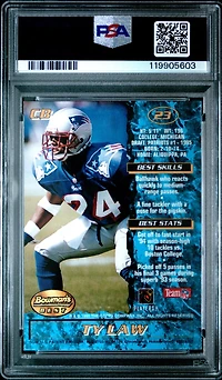 1995 Bowman's Best 23 Ty Law Blue PSA 9