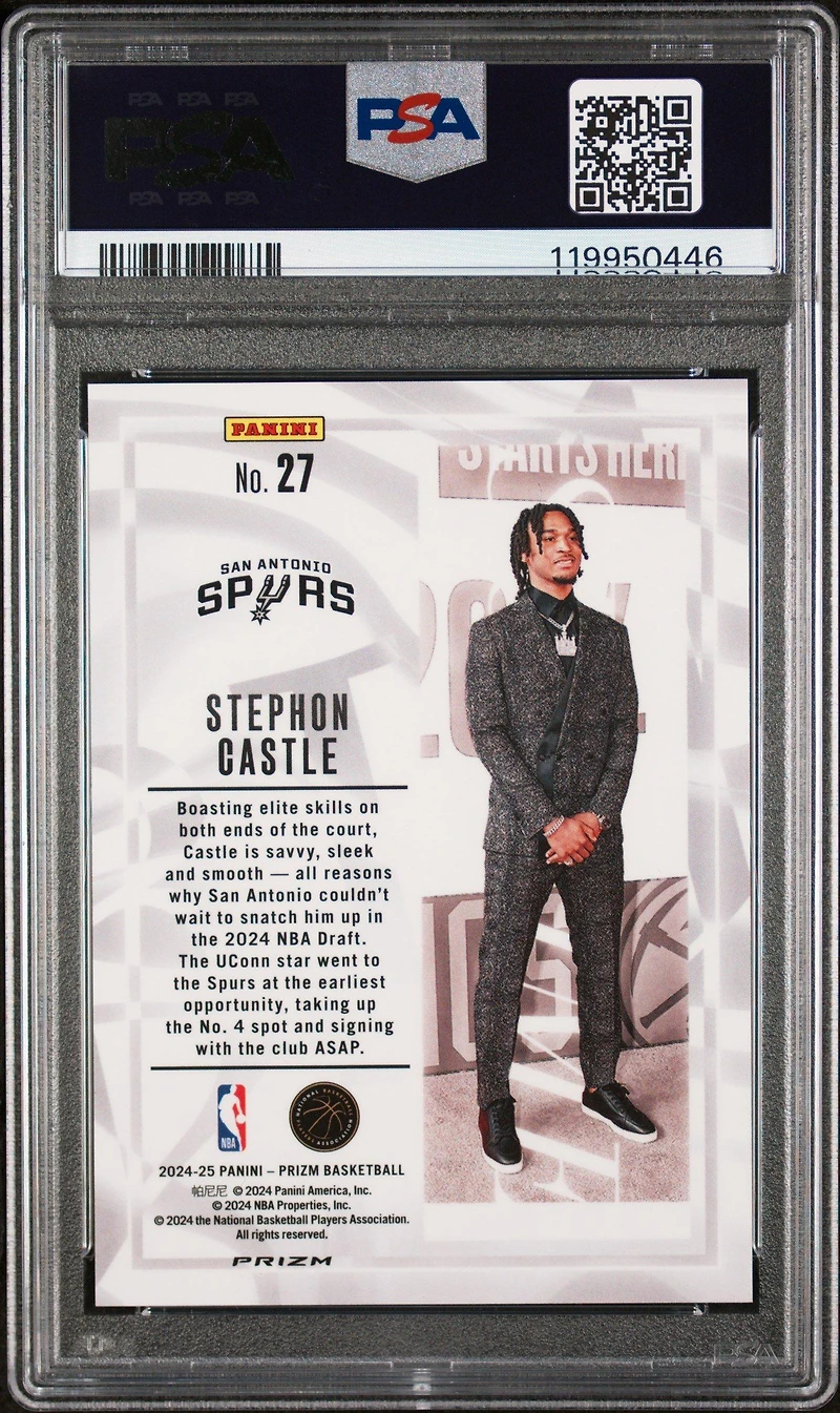 2024 Panini Prizm Sublime 27 Stephon Castle PSA 10