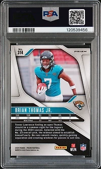 2024 Panini Prizm 314 Brian Thomas Jr. Lazer Prizm PSA 9