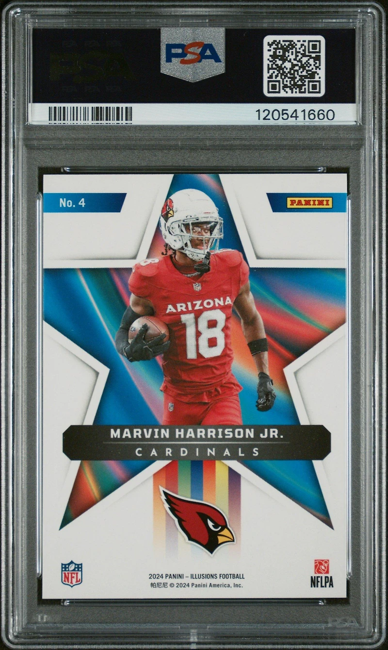 2024 Panini Illusions Shining Stars 4 Marvin Harrison Jr. PSA 10