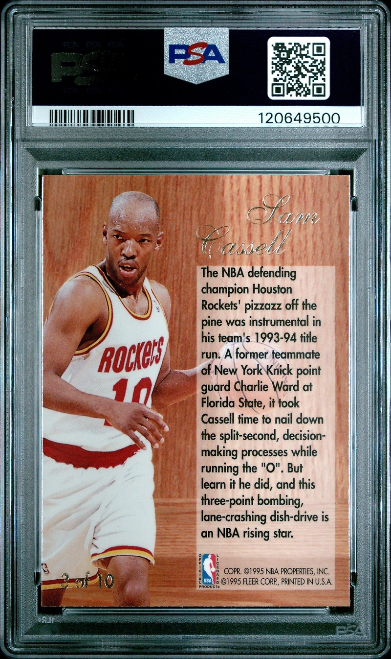 1994 Flair Play Makers 3 Sam Cassell PSA 10