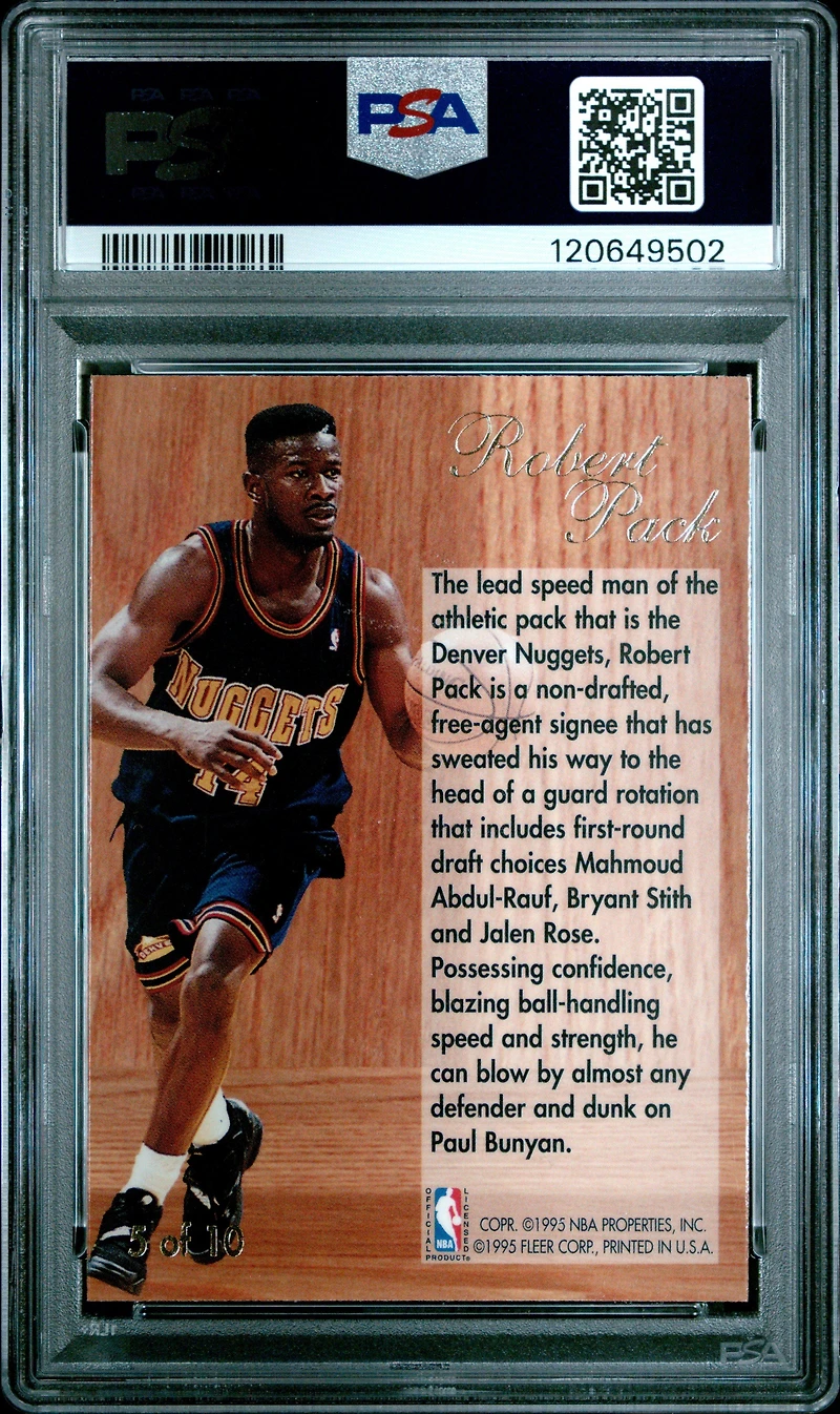 1994 Flair Play Makers 5 Robert Pack PSA 10