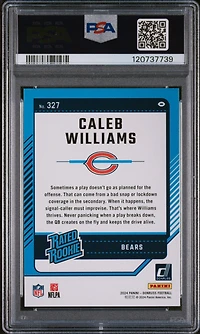 2024 Panini Donruss 327 Caleb Williams Press Proof Yellow PSA 9