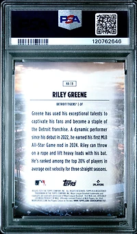 2025 Topps Home Field Advantage Ha19 Riley Greene PSA 9