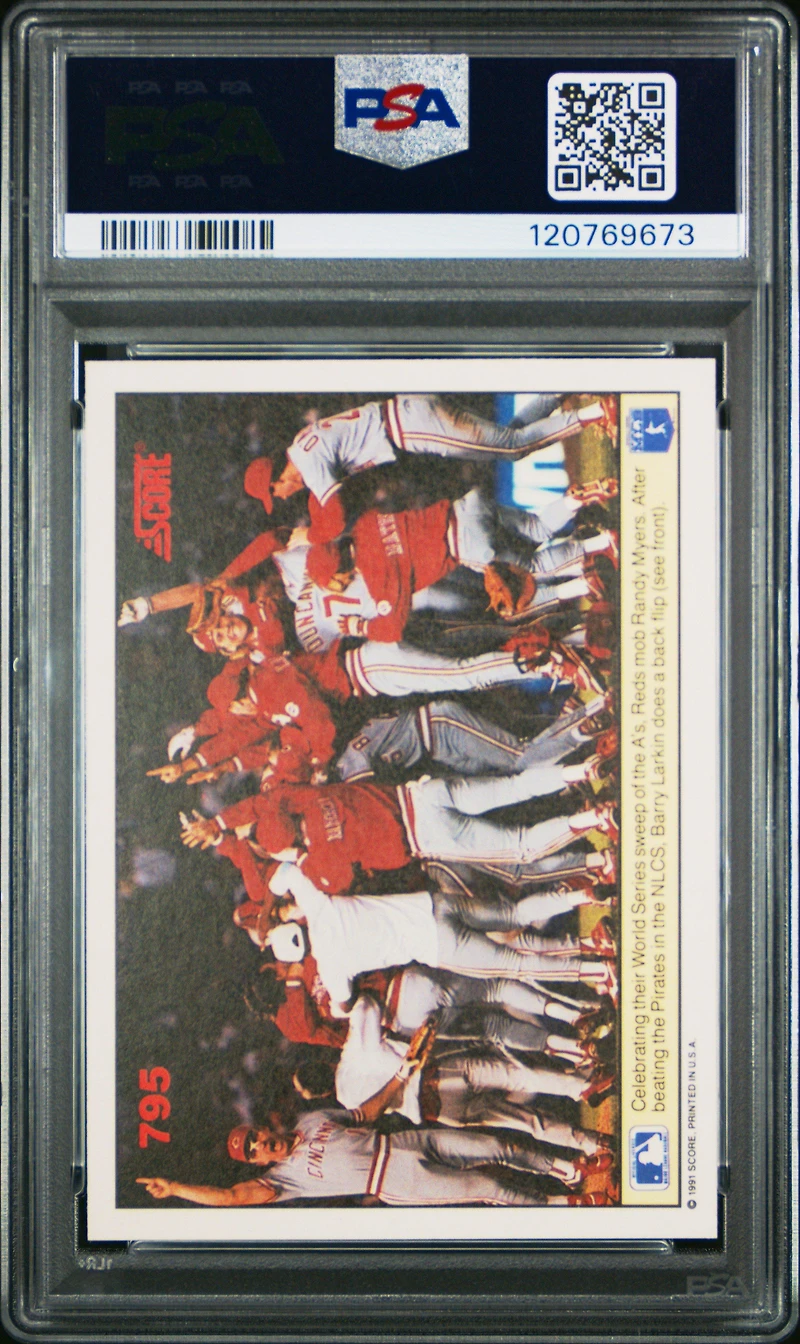 1991 Score 795 Reds' October PSA 9
